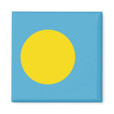 Palau Flag Fridge Magnet by 1791dotus