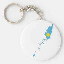 Palau Flag Map Keychain