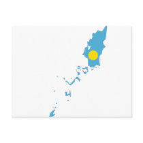 Palau Flag Map postcards