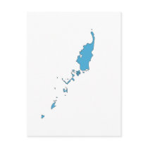 Palau flag map postcards