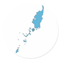 Palau flag map stickers