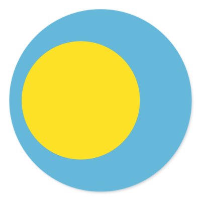 Palau Flag Round Stickers by 1791dotus