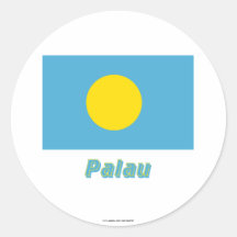 Palau Flag with Name Stickers