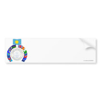 Palau Flags Pinwheel Bumper Sticker