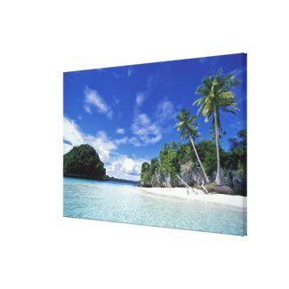 Palau, Rock Islands, Honeymoon Island, World Stretched Canvas Print