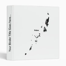 Palau Trendy Peace Sign with Palauan map 3 Ring Binder