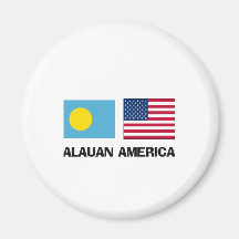 Palauan American Fridge Magnet