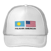Palauan American Trucker Hats