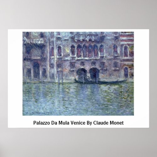 Palazzo Da Mula Venice By Claude Monet Print