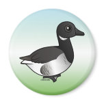 Pale-bellied Brant Goose Round Magnet