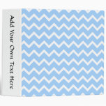 Pale Blue and White Zig zag Stripes. Binders