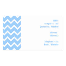 Pale Blue and White Zig zag Stripes. Business Card Templates