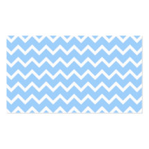 Pale Blue and White Zig zag Stripes. Business Card Template