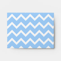 Pale Blue and White Zig zag Stripes. Envelopes