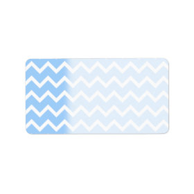 Pale Blue and White Zig zag Stripes. Custom Address Label