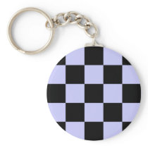 "Pale Blue Checkerboard" Key Chain