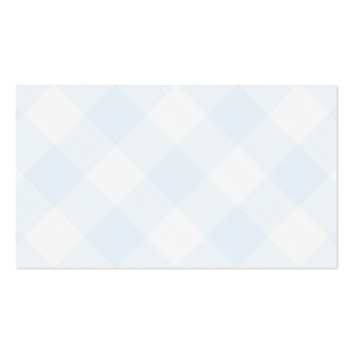 Pale blue gingham business card (back side)