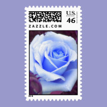 Pale Blue Rose Postage stamps