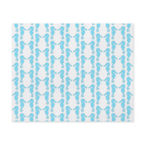 Pale Blue Seahorse Pattern Custom Flyer