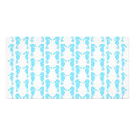 Pale Blue Seahorse Pattern Photo Card Template