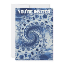 Pale Blue Spiral Shell Fractal Announcements