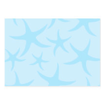 Pale Blue Starfish Pattern. Business Card Template