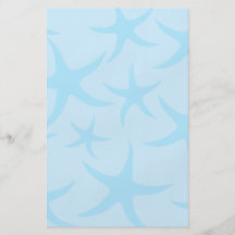 Pale Blue Starfish Pattern. Custom Flyer