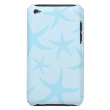 Pale Blue Starfish Pattern. iPod Touch Cases