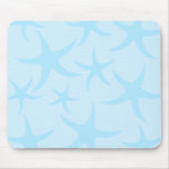 Pale Blue Starfish Pattern. Mouse Pads