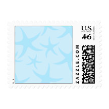 Pale Blue Starfish Pattern. Postage