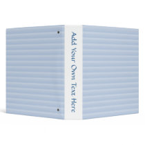 Pale Blue Stripes. 3 Ring Binder