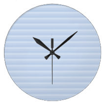 Pale Blue Stripes. Wall Clocks