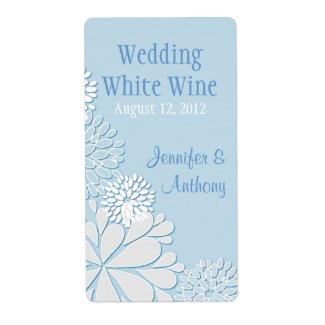 Pale Blue Stylish Chrysanthemum Wedding Mini Wine