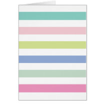 Pale Coloured Stripes Card