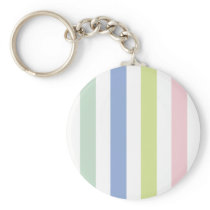 Pale Coloured Stripes Keychain/Keyring