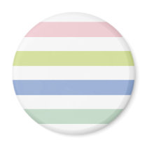Pale Coloured Stripes Magnet