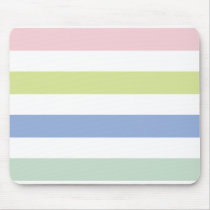 Pale Coloured Stripes Mousepad
