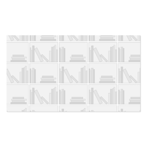 Pale Gray Books on Shelf. Business Card (back side)