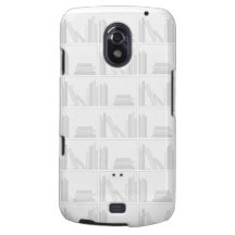 Pale Gray Books on Shelf. Galaxy Nexus Case