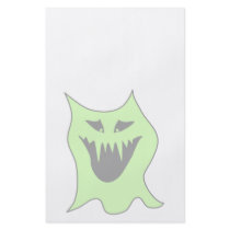 Pale Green and Gray Monster Cartoon Flyer Design