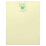 Pale Green and Gray Monster Cartoon Letterhead Design