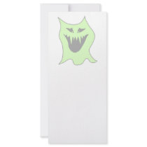 Pale Green and Gray Monster Cartoon Rack Cards