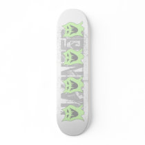 Pale Green and Gray Monster Cartoon Skateboards