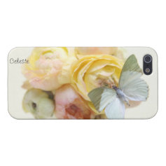 pale green butterfly on flowers iPhone savvy case Cover For iPhone 5