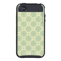 Pale Green Circles Cover For iPhone 4