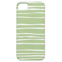 Pale Green Funky Stripe Pattern iPhone 5 Case