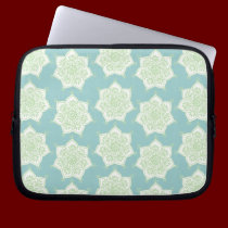 Pale Green Lotus Flower Laptop Sleeve laptop sleeves
