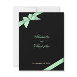 Pale Green Ribbon Wedding Announcement
