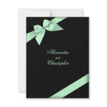Pale Green Ribbon Wedding Announcement