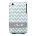 Pale Greenish Blue Chevron iPhone 3g 3gs Case Mate iPhone 3 Cover